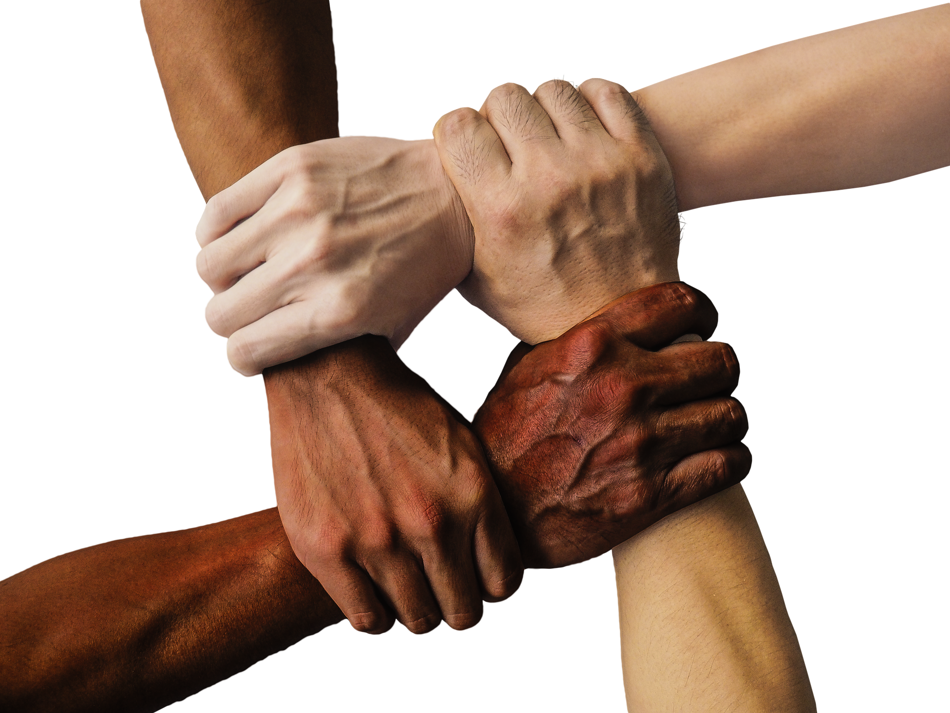 Hands united together